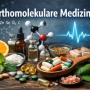 Orthomolekulare Medizin mit Vitaminen, Mineralstoffen und Mikronährstoffen – symbolische Darstellung biochemischer Therapieansätze