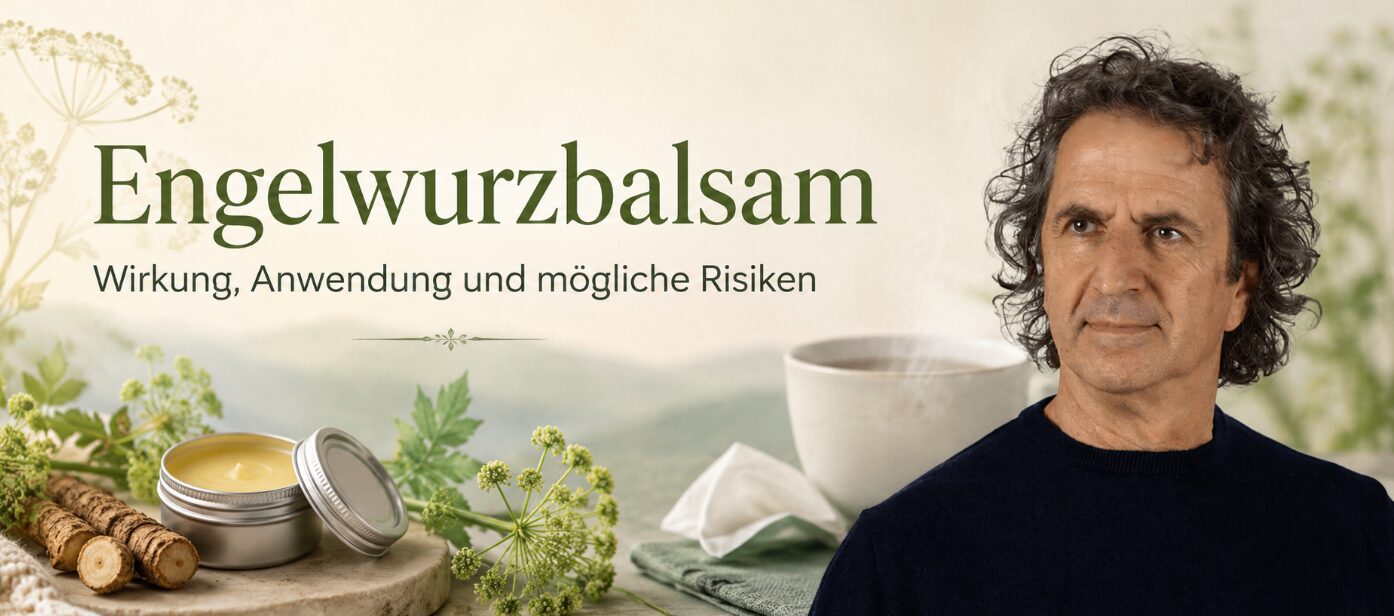 Engelwurzbalsam mit Engelwurz, Salbendose und René Gräber – Wirkung, Anwendung und mögliche Risiken